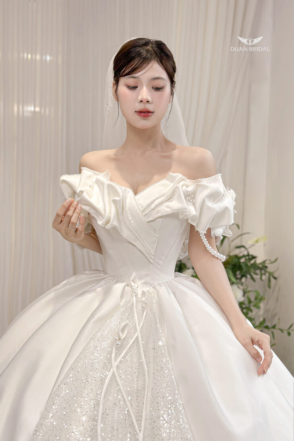 Mirell - off-shoulder ball gown wedding dress