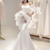 Selwyn - detachable sleeve mermaid wedding dress - 4