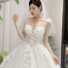 Cyrend - long sleeve ball gown wedding dress - 2