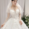 Cyrend - long sleeve ball gown wedding dress