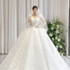 Velmir - long sleeve ball gown wedding dress - 4