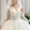 Velmir - long sleeve ball gown wedding dress
