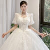 Clerynd - short sleeve ball gown wedding dress