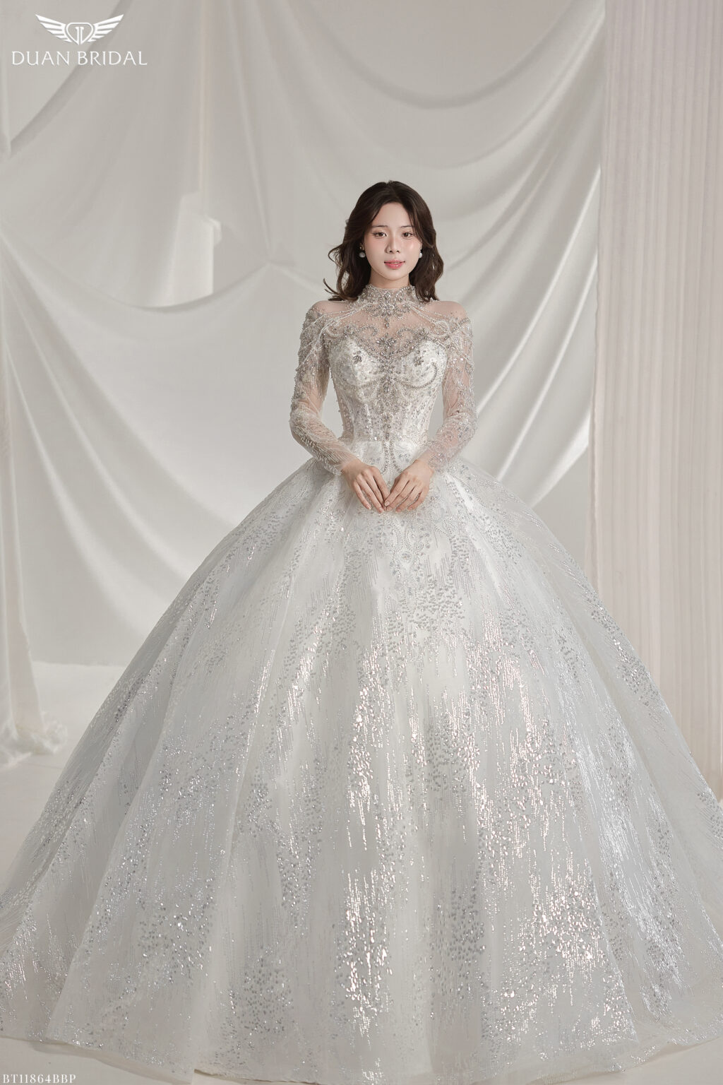Zeryn - long sleeve ball gown wedding dress - 6