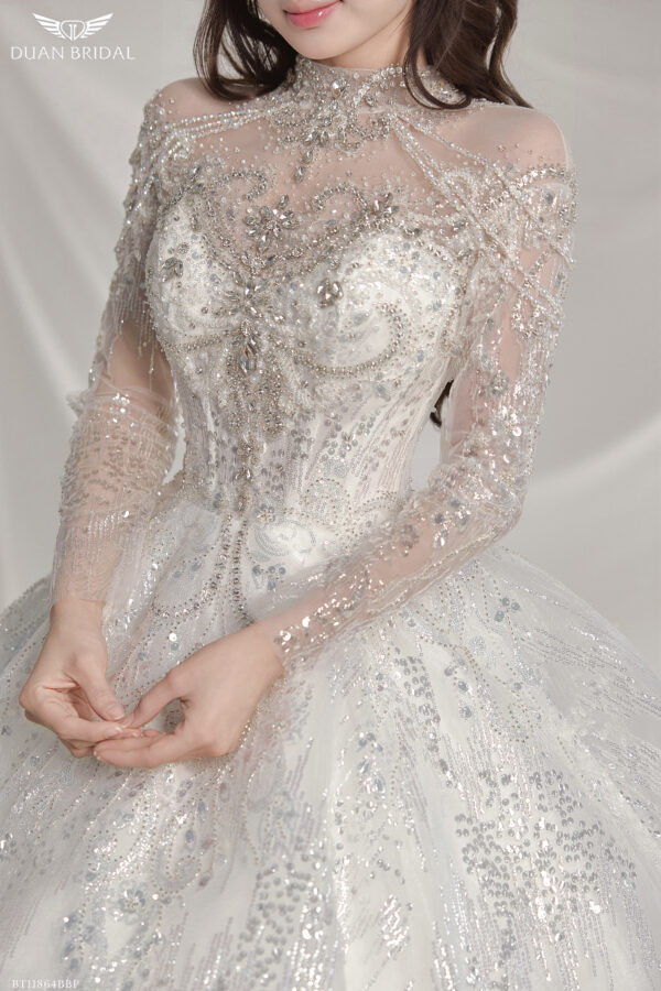 Zeryn - long sleeve ball gown wedding dress - 2