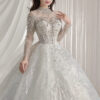 Zeryn - long sleeve ball gown wedding dress - 3