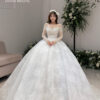 Serelle - off-shoulder long sleeve ball gown wedding dress - 4