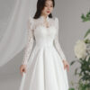 Elthira - long sleeve A-line wedding dress - 2