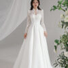 Elthira - long sleeve A-line wedding dress - 3