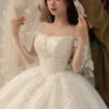 Seraphyne - off-shoulder long sleeve ball gown wedding dress - 2