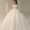 Seraphyne - off-shoulder long sleeve ball gown wedding dress - 5
