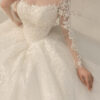 Seraphyne - off-shoulder long sleeve ball gown wedding dress - 3