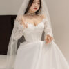 Colette - off-shoulder long sleeve A-line wedding dress