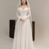 Colette - off-shoulder long sleeve A-line wedding dress - 3