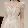 Regence - long sleeve A-line wedding dress - 3