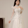 Regence - long sleeve A-line wedding dress - 4