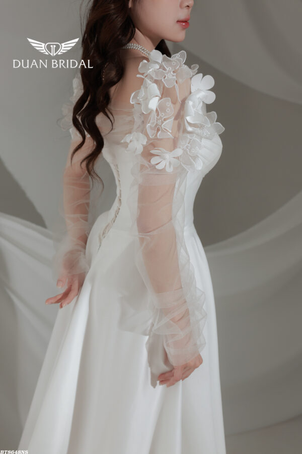 Nymphe - long sleeve A-line wedding dress - 3