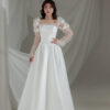 Nymphe - long sleeve A-line wedding dress - 2