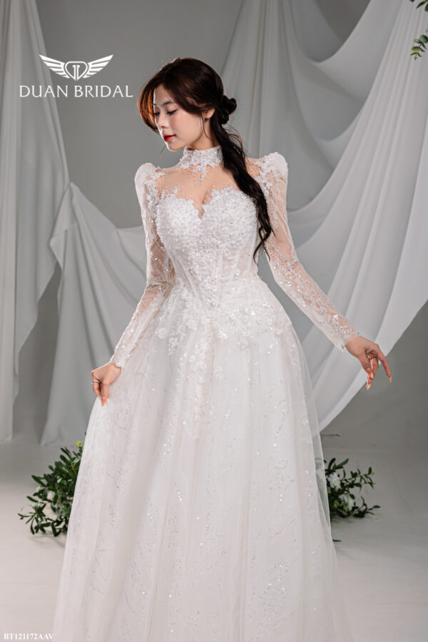 Edelis - long sleeve A-line wedding dress