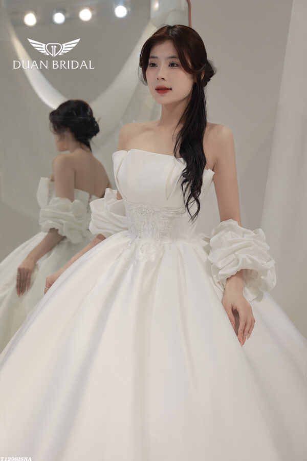 Mirelle - detachable sleeve ball gown wedding dress