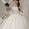 Mirelle - detachable sleeve ball gown wedding dress - 2