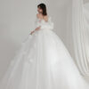 Sylvaine - detachable sleeve ball gown wedding dress - 4