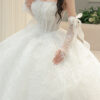 Luna Belle - detachable sleeve ball gown wedding dress - 2