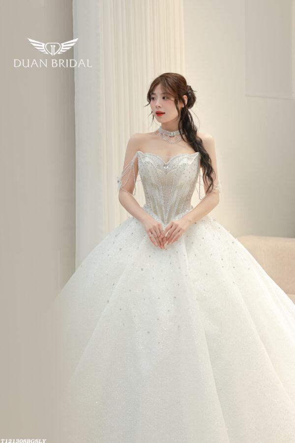 Elara - sleeveless ball gown wedding dress - 2