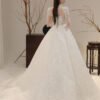 Opaline - long sleeve ball gown wedding dress - 4