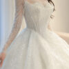 Elysia - off-shoulder long sleeve ball gown wedding dress - 2
