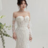 Fiora - detachable sleeve mermaid wedding dress