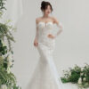 Fiora - detachable sleeve mermaid wedding dress - 2