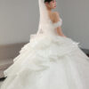 Off-shoulder rhinestone ball gown wedding dress 2