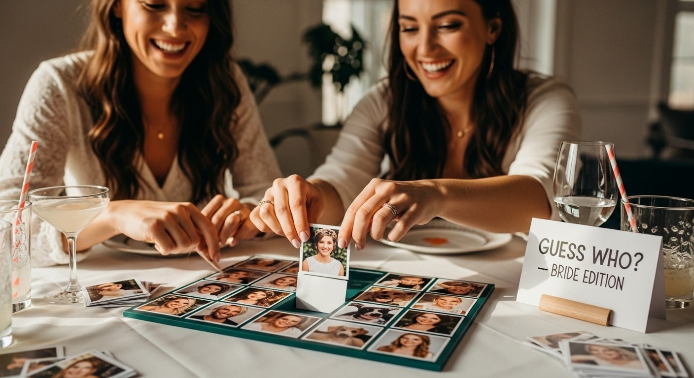 Group of women smiling and answering “How Well Do You Know the Bride?” trivia questions.
