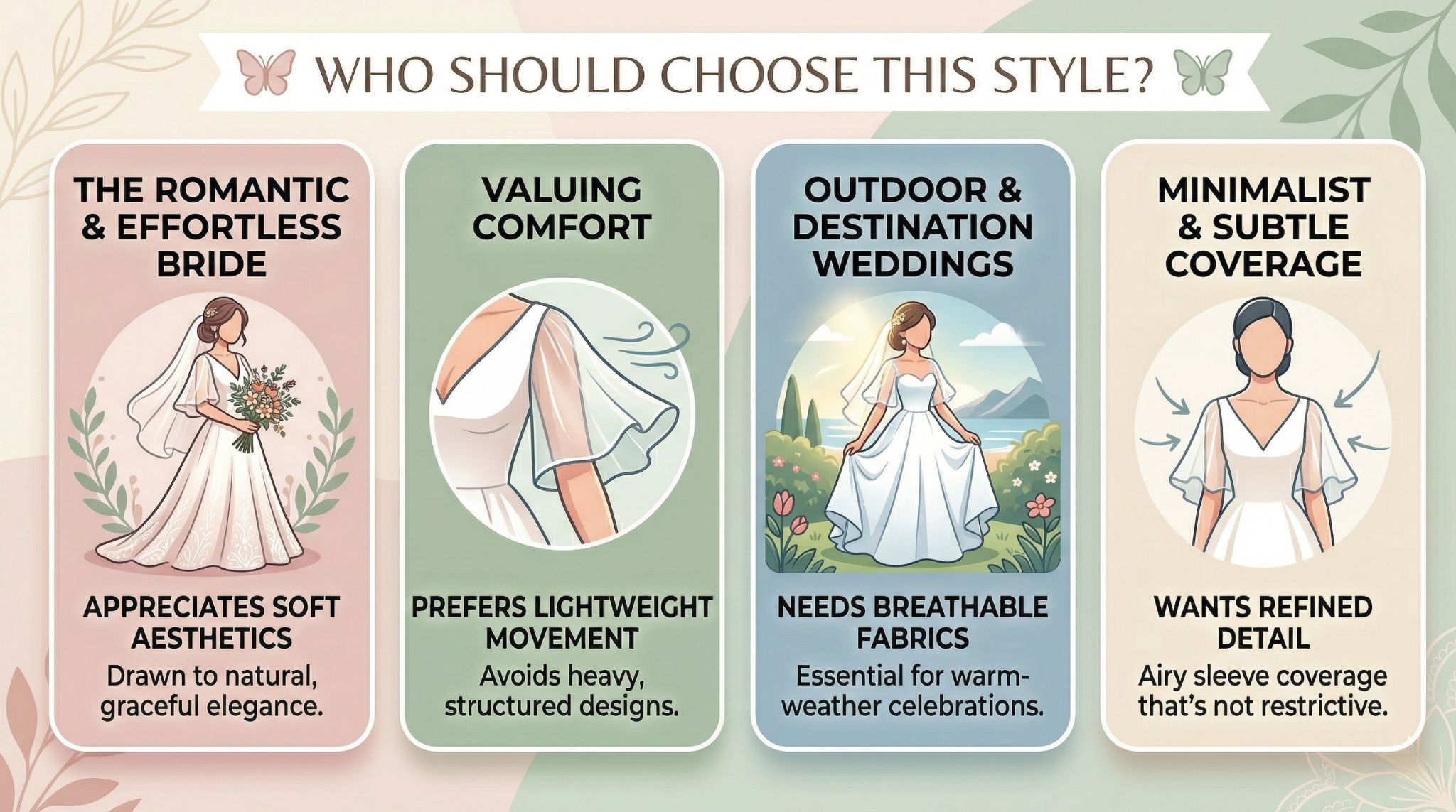 Butterfly Sleeve Wedding Dress